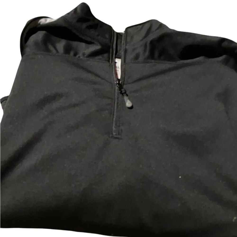 Russell Athketic size XXL Men's Black Half pullover see pics